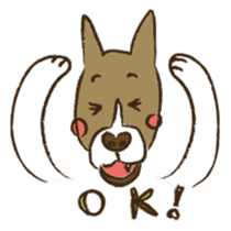 Boxer dog "Guy" sticker #877840