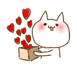 White cat "Tadano Nuko" sticker #878560