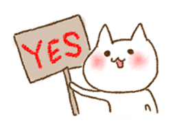 White cat "Tadano Nuko" sticker #878562