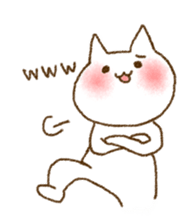 White cat "Tadano Nuko" sticker #878569