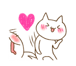 White cat "Tadano Nuko" sticker #878583