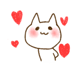 White cat "Tadano Nuko" sticker #878584