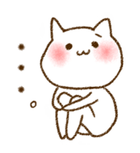 White cat "Tadano Nuko" sticker #878586