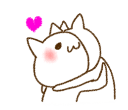 White cat "Tadano Nuko" sticker #878597