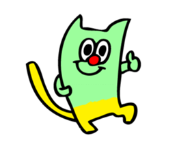 Colorful cat Sticker sticker #878658