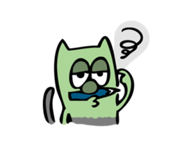 Colorful cat Sticker sticker #878661