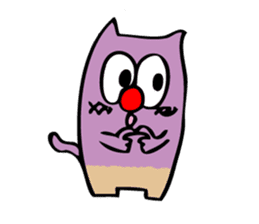 Colorful cat Sticker sticker #878667