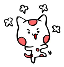 Graffiti polka dot cat sticker #878817