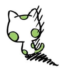 Graffiti polka dot cat sticker #878818