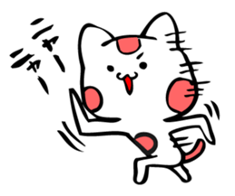 Graffiti polka dot cat sticker #878831