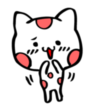 Graffiti polka dot cat sticker #878833