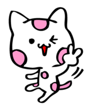 Graffiti polka dot cat sticker #878834