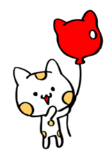 Graffiti polka dot cat sticker #878836