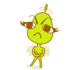 Pear of an angel and the devil sticker #880160