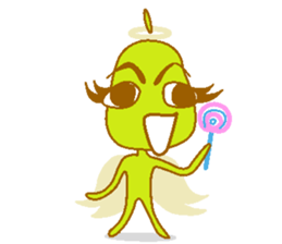 Pear of an angel and the devil sticker #880174