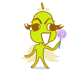 Pear of an angel and the devil sticker #880174