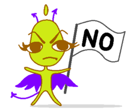 Pear of an angel and the devil sticker #880179