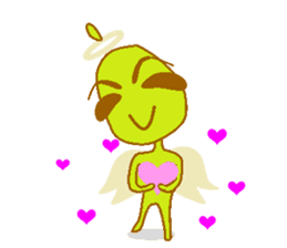 Pear of an angel and the devil sticker #880185