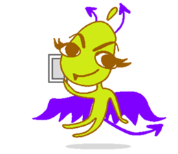 Pear of an angel and the devil sticker #880187