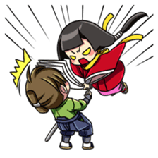 Samurai and princess sticker #880315