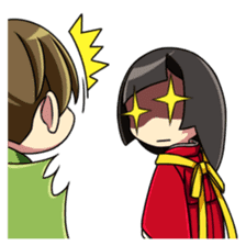 Samurai and princess sticker #880316