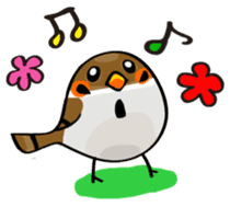 Funny bird Suzume-chan sticker #881039