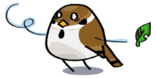 Funny bird Suzume-chan sticker #881046