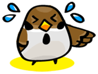 Funny bird Suzume-chan sticker #881047