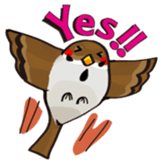 Funny bird Suzume-chan sticker #881054