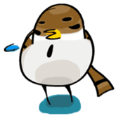Funny bird Suzume-chan sticker #881056