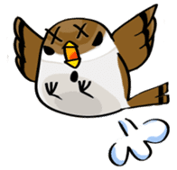 Funny bird Suzume-chan sticker #881075