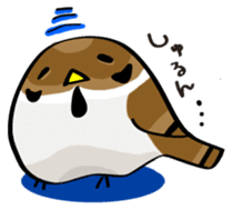 Funny bird Suzume-chan sticker #881076