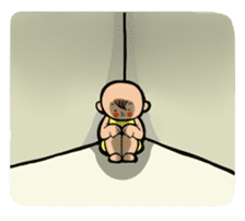 Daddy, please! Cute babies.(Japanese) sticker #881454