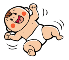 Daddy, please! Cute babies.(Japanese) sticker #881462
