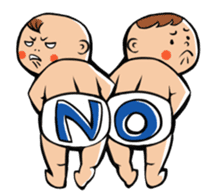 Daddy, please! Cute babies.(Japanese) sticker #881466