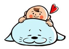 Daddy, please! Cute babies.(Japanese) sticker #881467