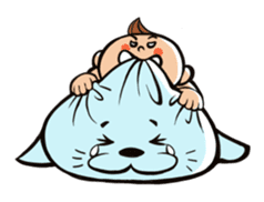 Daddy, please! Cute babies.(Japanese) sticker #881468