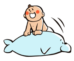 Daddy, please! Cute babies.(Japanese) sticker #881469