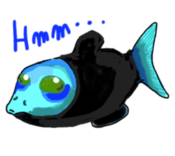 Deepsea fish and sealife English version sticker #881790