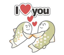 Japanese cute trout Iwana, and friends. sticker #881922