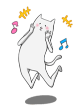 white slippery cat sticker #882142