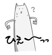 white slippery cat sticker #882146