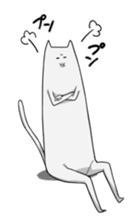 white slippery cat sticker #882154