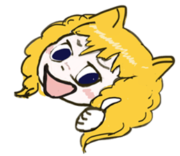 Cat and cat girl sticker #882385