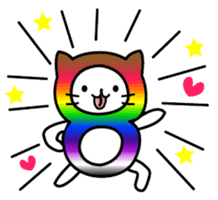 The Story of Rainbow-colored Cat sticker #884719