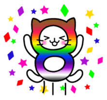 The Story of Rainbow-colored Cat sticker #884721