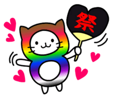 The Story of Rainbow-colored Cat sticker #884723