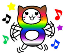 The Story of Rainbow-colored Cat sticker #884724