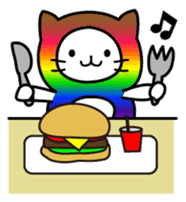The Story of Rainbow-colored Cat sticker #884726