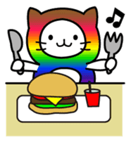 The Story of Rainbow-colored Cat sticker #884726